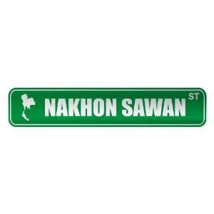   NAKHON SAWAN ST  STREET SIGN CITY THAILAND