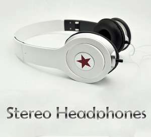 New white High Quality Stereo Headphones Earphone Headset For DJ PSP 