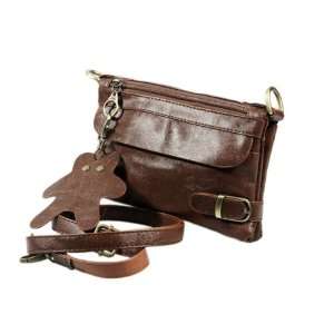  Coffee Leatherette Satchel Bag Handbag Purse Shoulder Bag Tote Bag