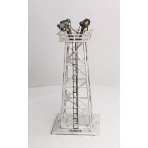  Lionel 395 4 Light Metal Floodlight Tower   Aluminum