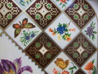 Vintage Daher Tin Tray w/Butterflies & Flowers Pattern  