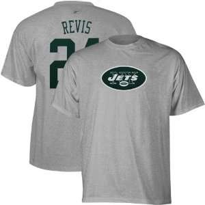   York Jets #24 Darelle Revis Ash Net Number T Shirt