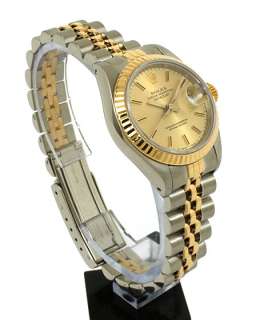   STAINLESS STEEL & 18K GOLD CHAMPAGNE DAIL DATEJUST WRIST WATCH  