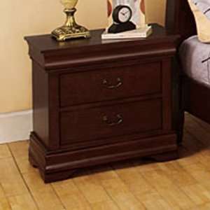  Laurelle Nightstand in Dark Cherry Finish