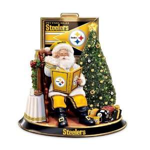   Steelers Talking Santa Claus Tabletop Centerpiece