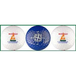    Norfolk Golf Balls w/ Compass Rose Variety