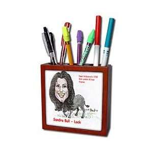  Sandra Bullock   Tile Pen Holders 5 inch tile pen holder Office
