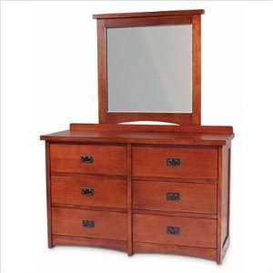   Mission Youth Six Drawer Dresser with Optional Mirror