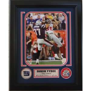  David Tyree Super Bowl Photo framed with Medallions 