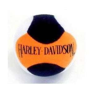  Harley Davidson Orange Black Plush Ball Cat Toy w/Bell 