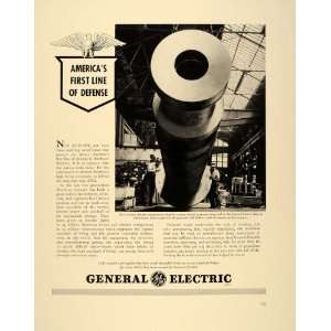  1940 Ad General Electric Power Generator Shaft GE Shop 