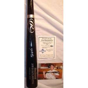 Jarrod Saltalamacchia Autographed Baseball Bat  Sports 