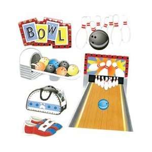   Dimensional Stickers Bowling Alley; 3 Items/Order