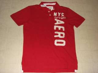 Aeropostale Polo Shirt for Men Red SZ L/XL   NWT $36  