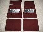 Carpeted Floor Mats  Gray Monte Carlo SS on Maroon (Fits Monte Carlo)