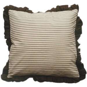  Brown Ticking 16 x 16 Pillow