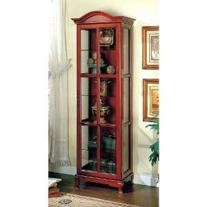    Algona Curio Cabinet in Cherry with Flared Legs