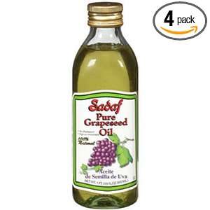 Sadaf Pure Grapeseed Oil, 16.9 Ounce (Pack of 4)  Grocery 