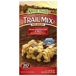 Nature Valley Chewy Trail Mix, Dark Chocolate & Nut Bars, 30 Ct 