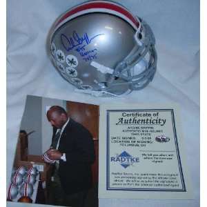 Archie Griffin Ohio State Buckeyes Autographed Mini Helmet with 74/75 