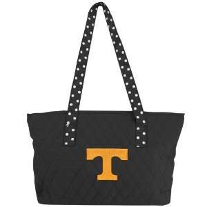  Tennessee Volunteers Black Team Logo Small Quilted Purse 