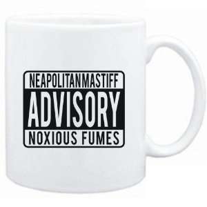  Mug White  Neapolitan Mastiff ADVISORY NOXIOUS FUMEs 