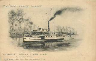FL JACKSONVILLE CLYDE ST. JOHNS RIVER LINE STEAMER DEBARY 1909 R44729