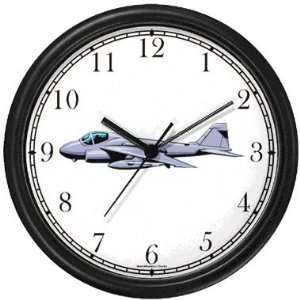 A6 Intruder Jet Fighter Wall Clock by WatchBuddy Timepieces (Slate 