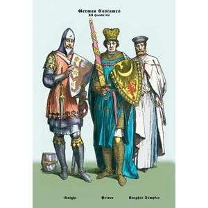 Vintage Art German Costumes Knight and Prince   02245 0 