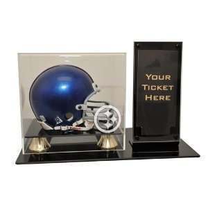  Pittsburgh Steelers Mini Helmet and Ticket Display Case 