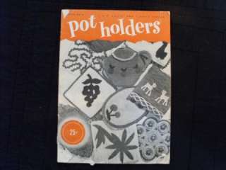 Vintage Crocheted Pot Holders Pattern Instruction Book  