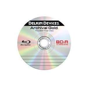 Delkin 6x Single BD R Archival Gold Blu Ray Recordable Disc in Jewel 