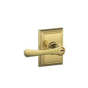   F51 605 Bright Brass Keyed Entry Avila Style Lever with Addison Rose