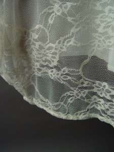 Romantic Victorian Antique Style Ivory Lace Vtg y Elegant Drape Party 