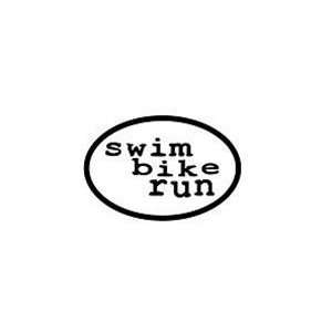  Oval Car Magnet   Swim Bike Run