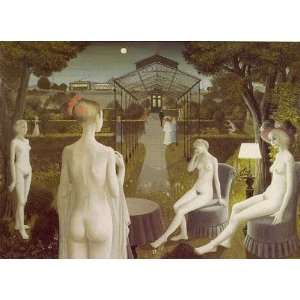  Hand Made Oil Reproduction   Paul Delvaux   32 x 24 inches 