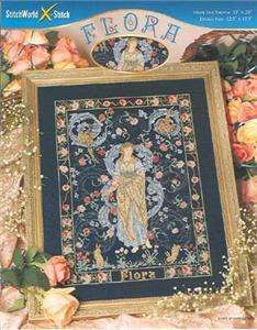 FLORA Roman Goddess of Flowers Cross Stitch Pattern NEW  
