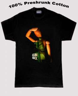 Rolling Rock Beer Dramatic Pose T Shirt All Sizes  