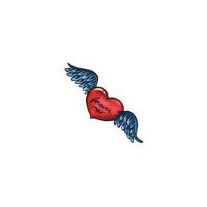  Winged Forever Heart Temporary Tattoo 2x3 Jewelry