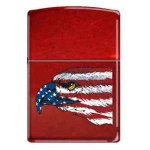  American Eagle and Flag Red Matte Zippo Lighter Health 