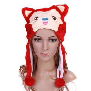   Soft Warm Cartoon Animal Fox Hat Cap Earmuff for Children H2783  