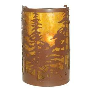  6W Tall Pines Corner Wall Sconce