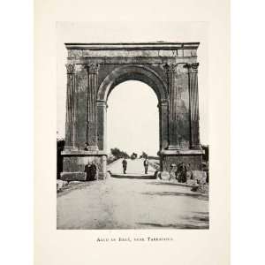 1909 Print Arch Bara Roman Tarragona Spain Column Capital Espana Ruin 