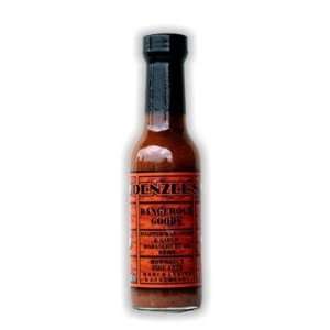 Denzels Dangerous Goods Habanero & Garlic Hot Sauce Piquante 5 Fl Oz 