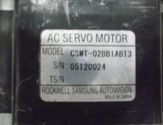 Rockwell Samsung Automation Servo Motor CSMT 02BB1ABT3  