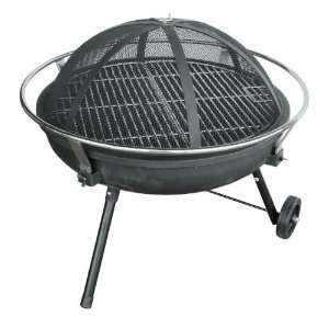   Outdoor Woodburning Firepit Charcoal Black 1 Patio, Lawn & Garden