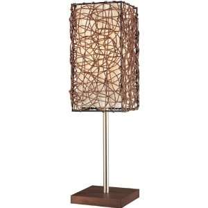   Lamp with Rattan Outer Shade   Rotin Collection