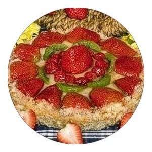   ROUND   Designer Coasters Food/Fruits   (CRFO 016) Strawberry Cake