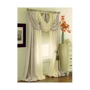   Penney Supreme Sateen Pole Top Curtain Set Ivory 95L