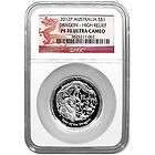   AUSTRALIA SILVER YEAR OF THE DRAGON 1 OZ HIGH RELIEF COIN PF70 UC NGC
